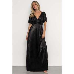 Baltic Born Venetian Pleated Gown | Black Size LL